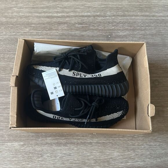 adidas Yeezy Boost 350 V2 Core‎ Black White size 9 NWT in packaging - Picture 10 of 13